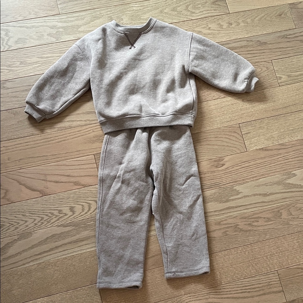 Kids Comfy Sweatpants Set in brown